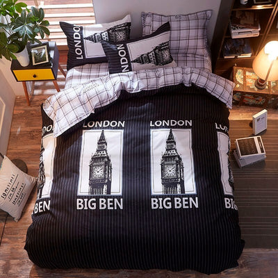 Conjunto De Cama Preto E Branco Londres