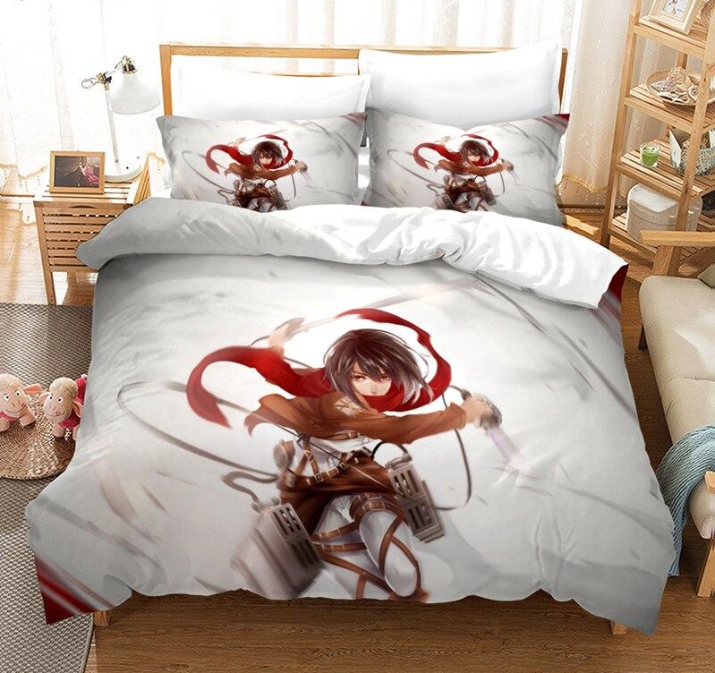 Capa De Edredon Branco Attack On Titan