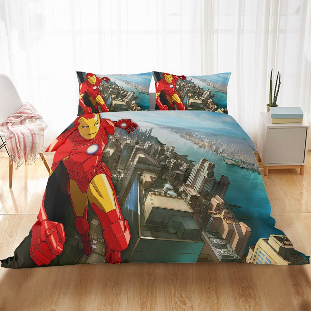 Capa De Edredom Vingadores Homem De Ferro Desenho Animado