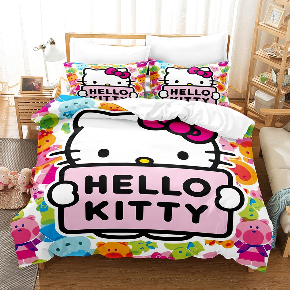Capa De Edredon Hello Kitty Multicolorida