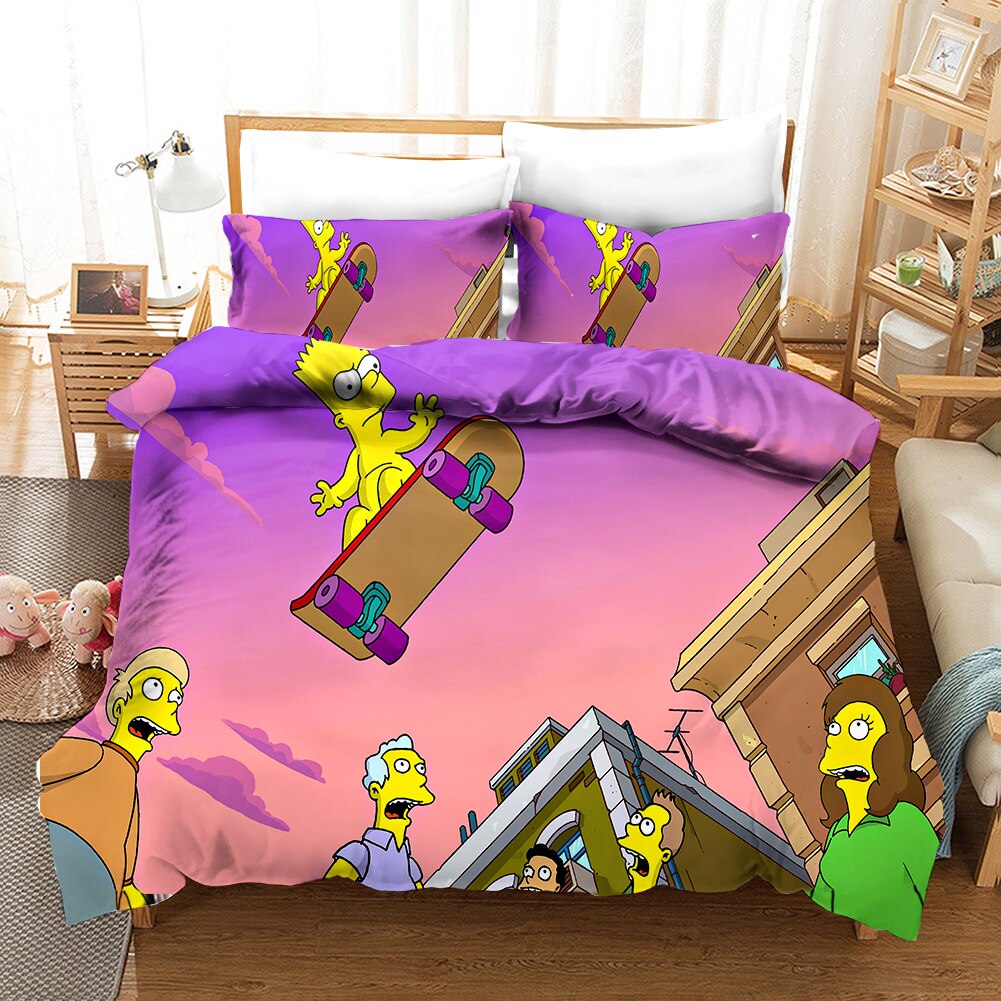 Capa De Edredom Skate Bart Dos Simpsons