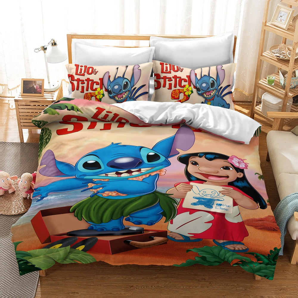 Capa De Edredom Lilo E Stitch Na Praia
