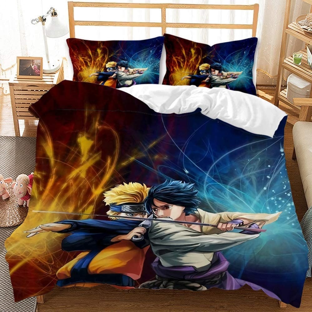Capa De Edredon Luta De Naruto E Sasuke