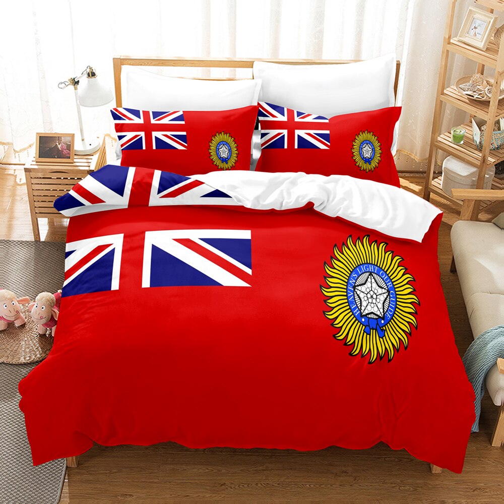 Capa De Edredom Vermelha Com Bandeira Da Inglaterra