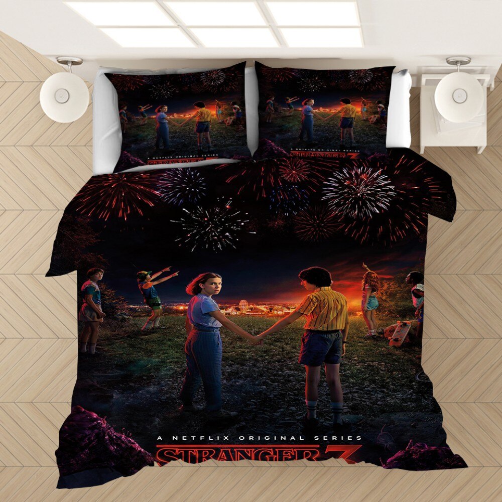 Capa De Edredom De Fogos De Artifício Stranger Things