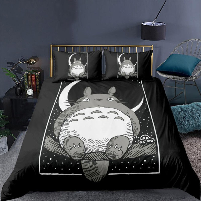Capa De Edredom Totoro Black Night