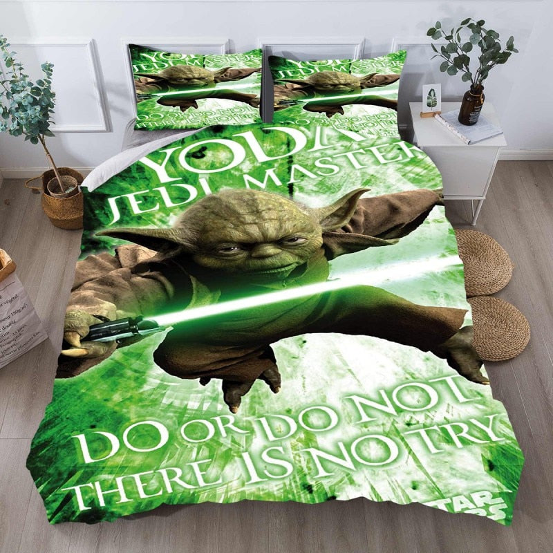 Capa De Edredom Verde Star Wars Yoda