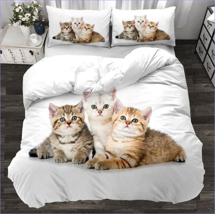 Capa De Edredon 3 Gatinhos