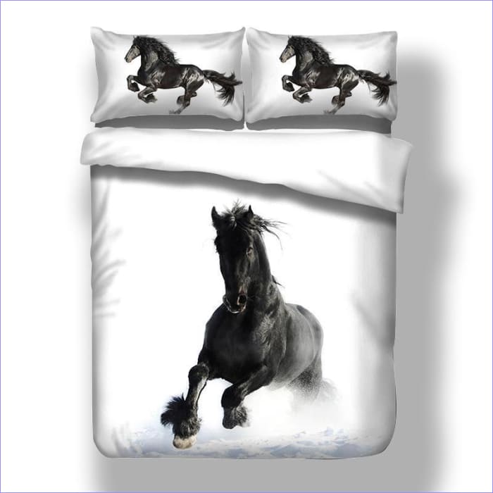 Capa De Edredon Galloping Black Horse