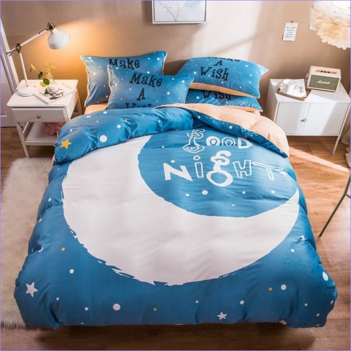 Capa De Edredon Infantil Lua E Noite