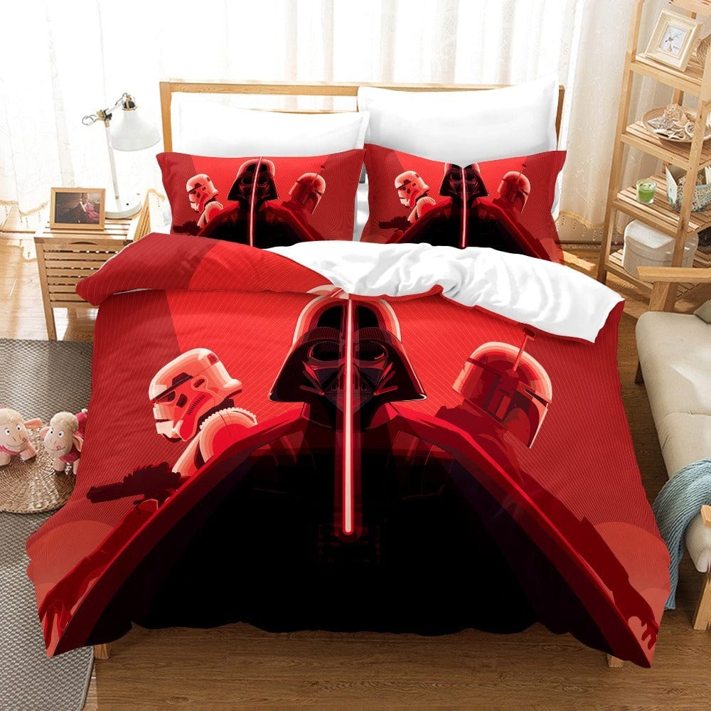 Capa De Edredon Infantil Vermelho Star Wars