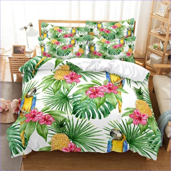 Capa De Edredom Floral Abacaxi