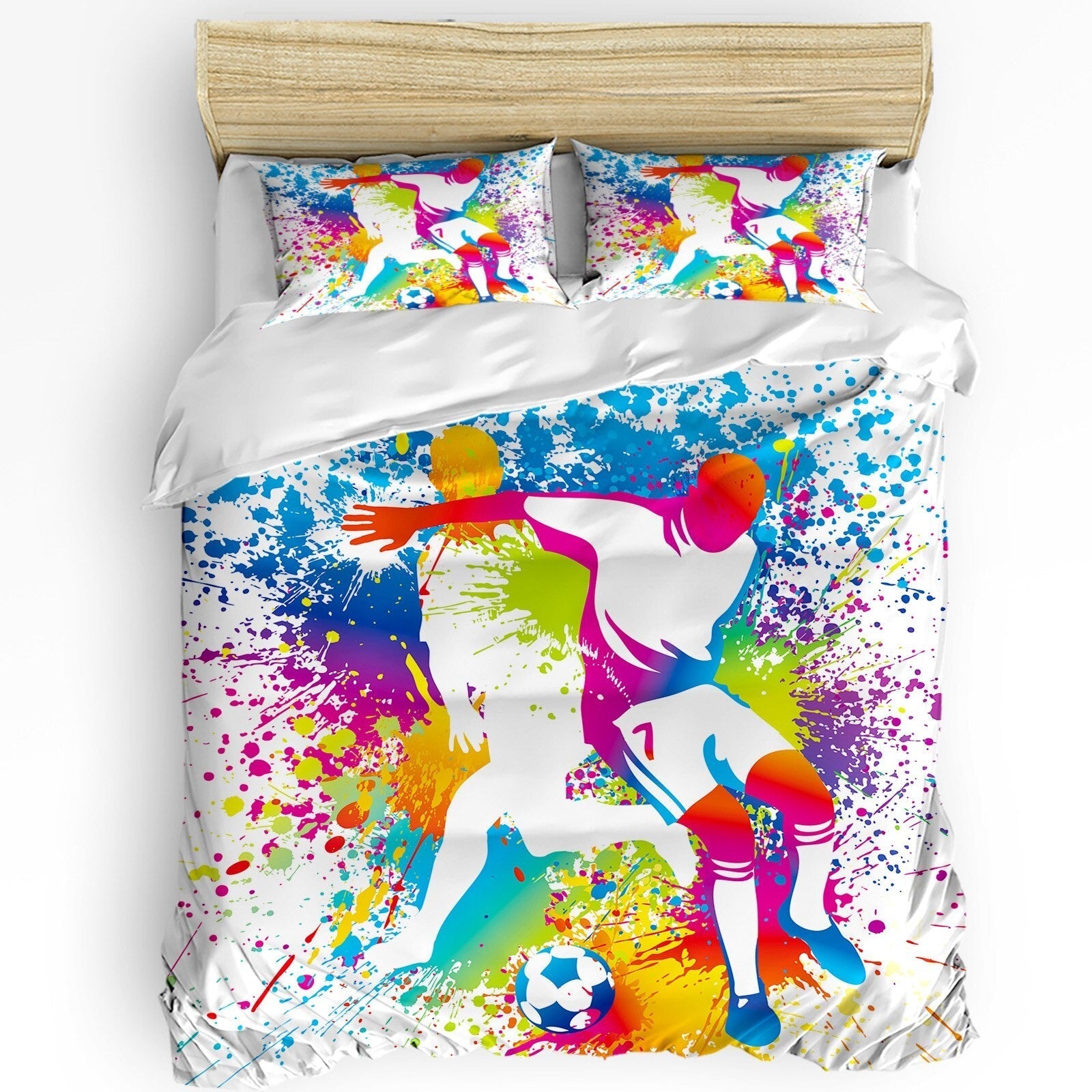 Capa De Edredom De Futebol Multicolorida 1v1