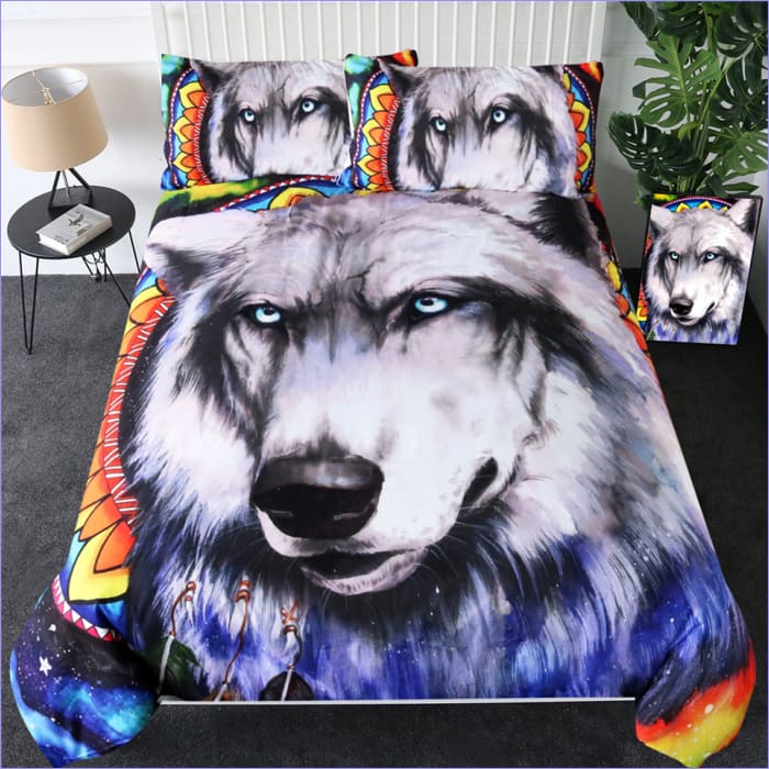Capa De Edredon Galaxy Indian Wolf
