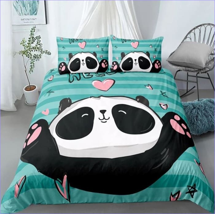 Panda Apaixonado Capa De Edredom