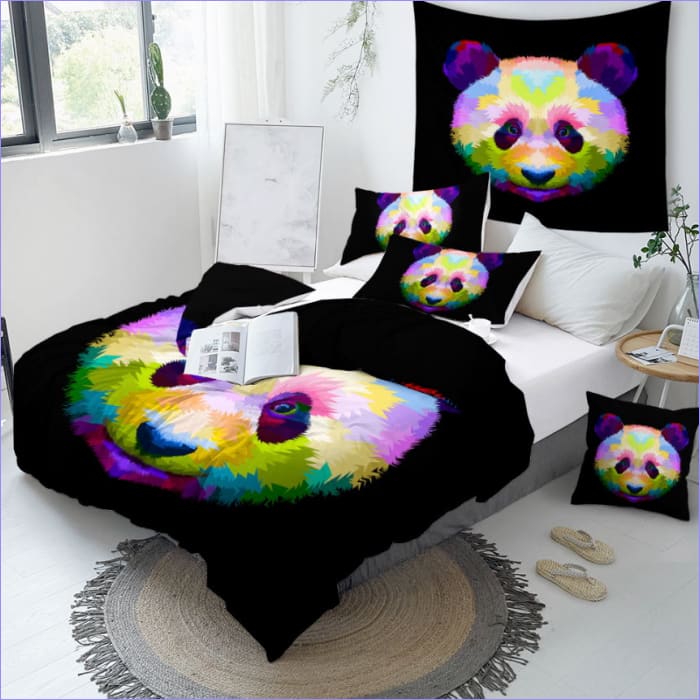 Capa De Edredon Panda Multicolorida