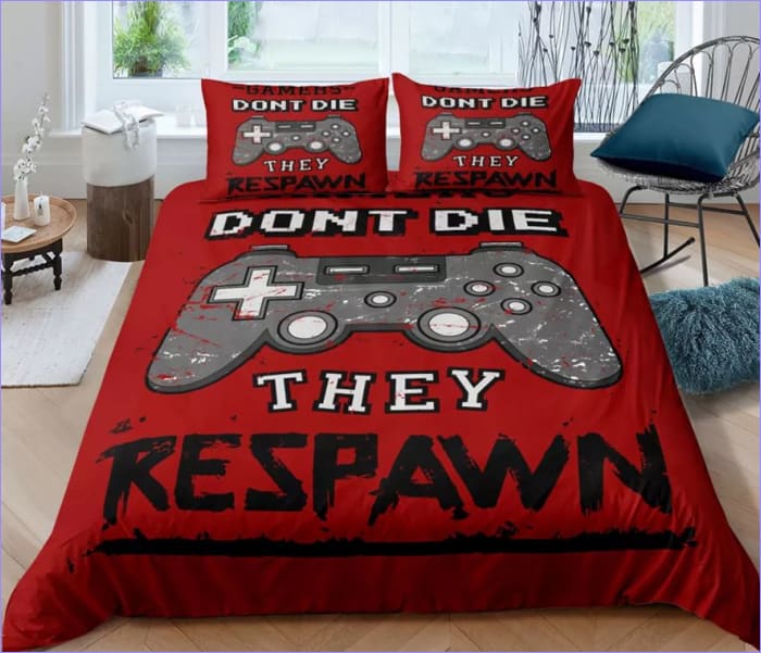 Capa De Edredom Vermelha Gamer Respawn
