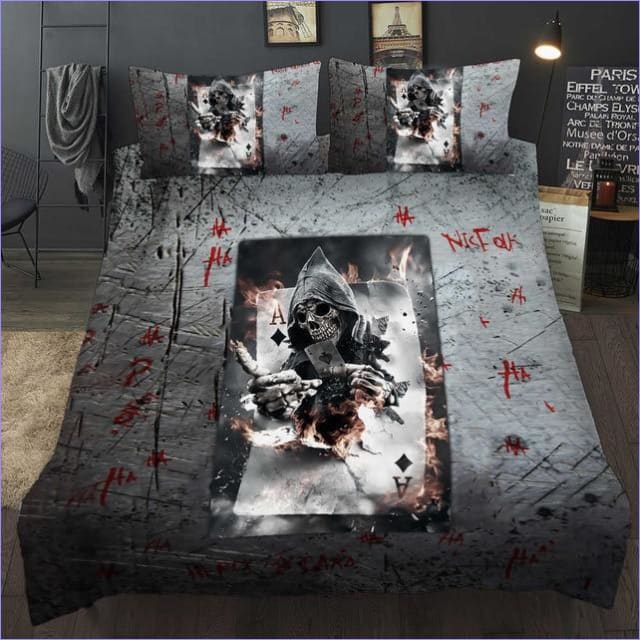 Capa De Edredom De Caveira Cartão Grim Reaper