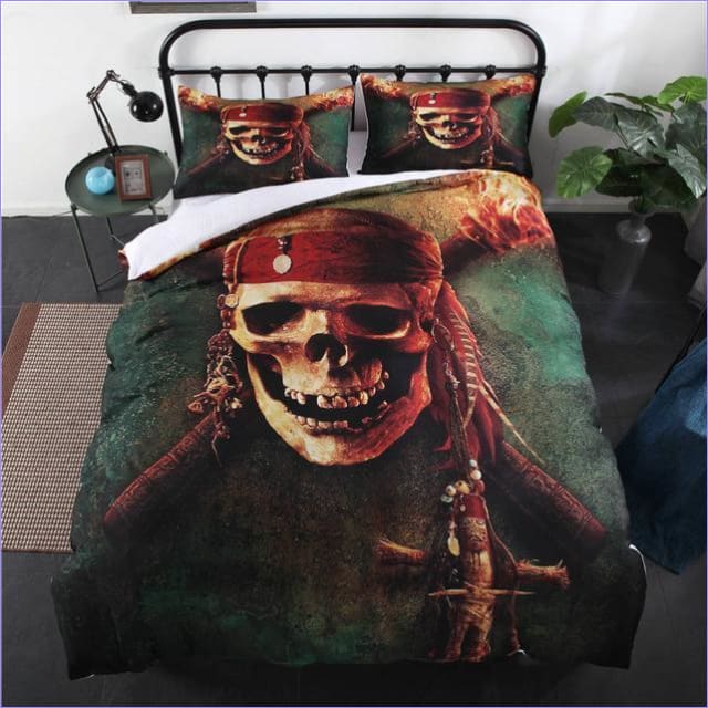 Capa De Edredom De Caveira Pirata