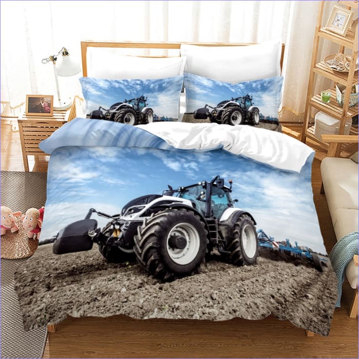 Capa De Edredom Tractor Branco