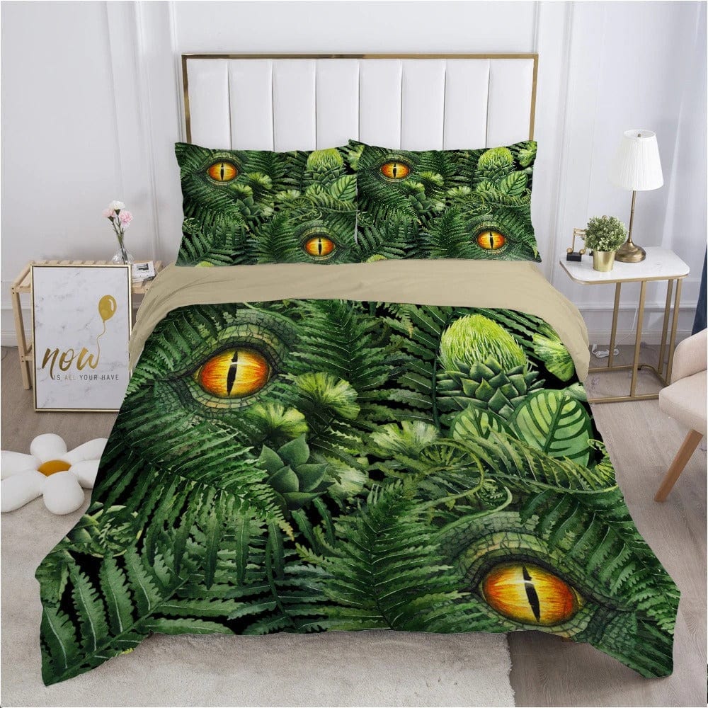 Capa De Edredom Verde Dino Eye