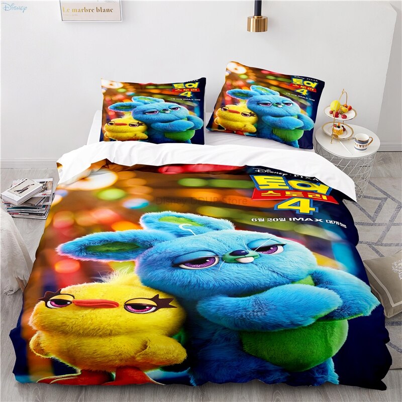 Capa De Edredom Toy Story 4 Patinho E Coelhinho