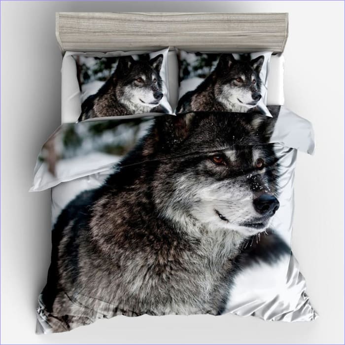 Capa De Edredom Com Estampa De Lobo