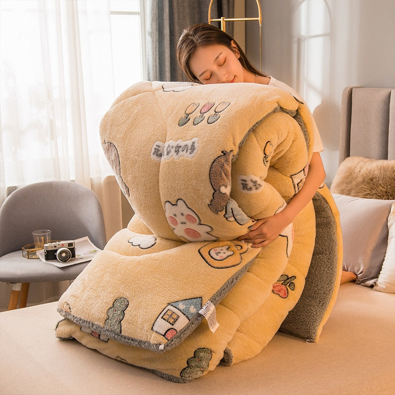 Edredom De Lã Amarelo Ultra Suave