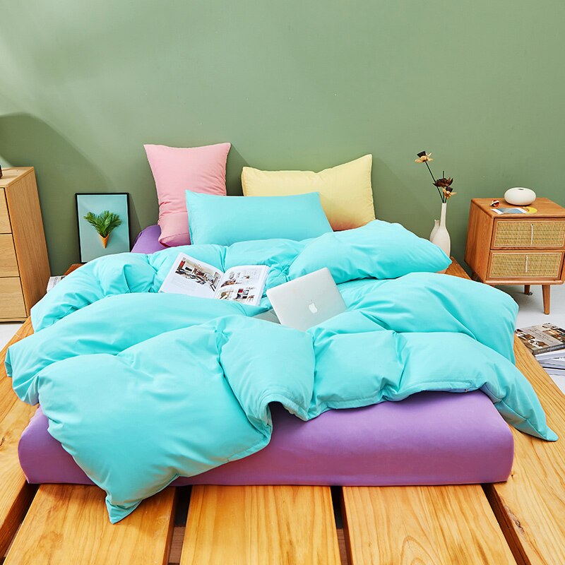 Conjunto De Cama Pastel Azul Celeste