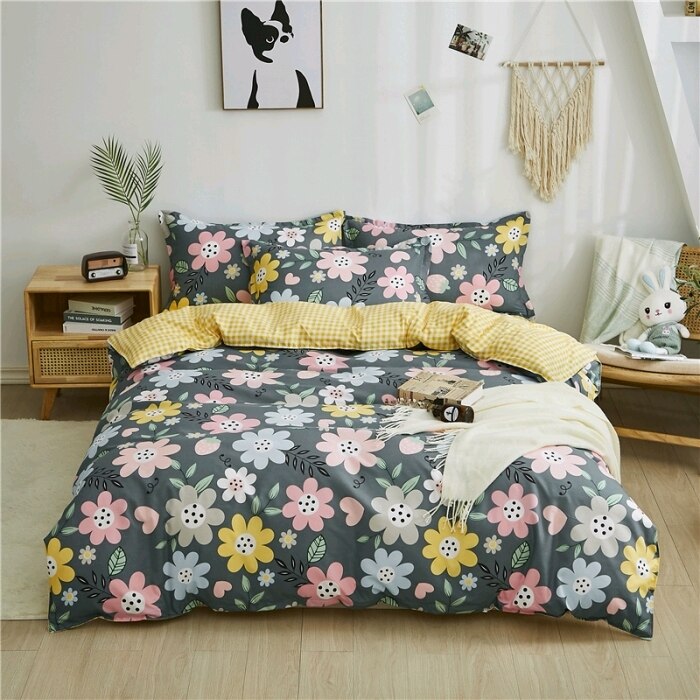 Jogo De Cama Escandinavo Floral