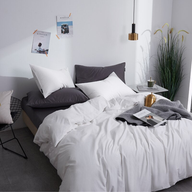 Conjunto De Cama Simples Branco 100% Algodão