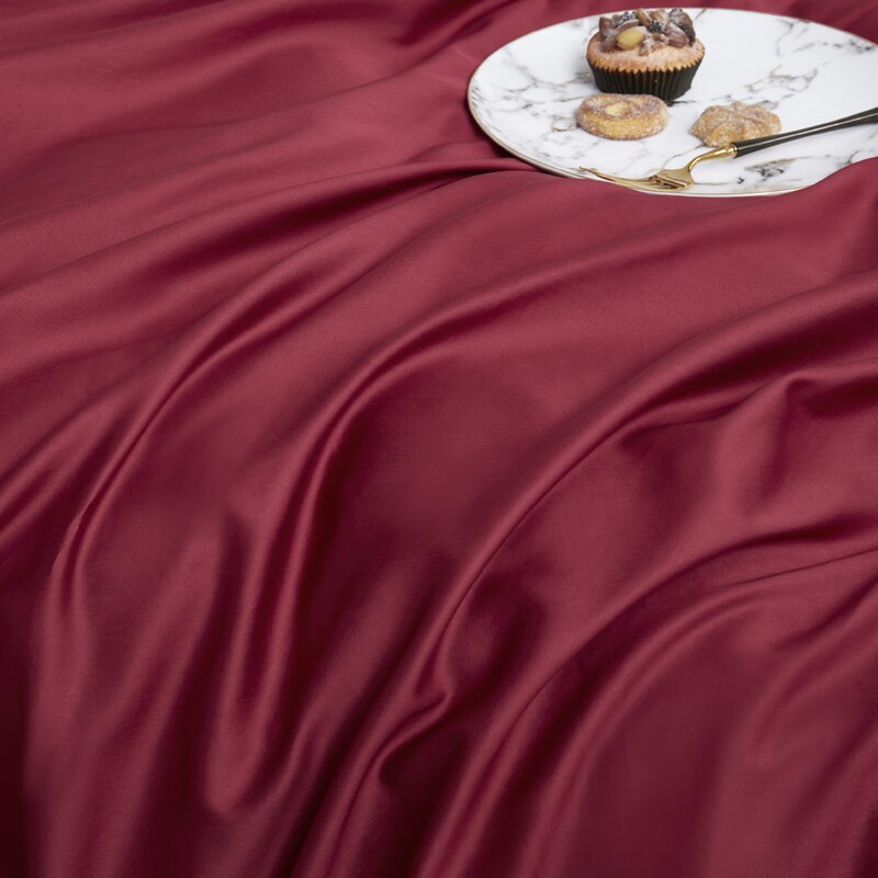 Conjunto De Cama Simples 100% Algodão Vermelho