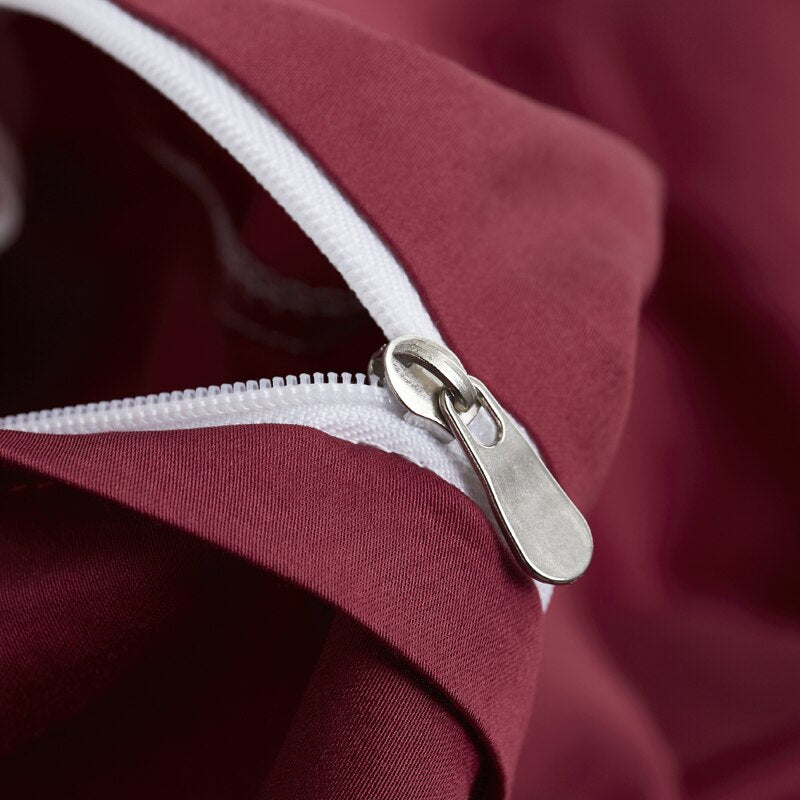 Conjunto De Cama Simples 100% Algodão Vermelho