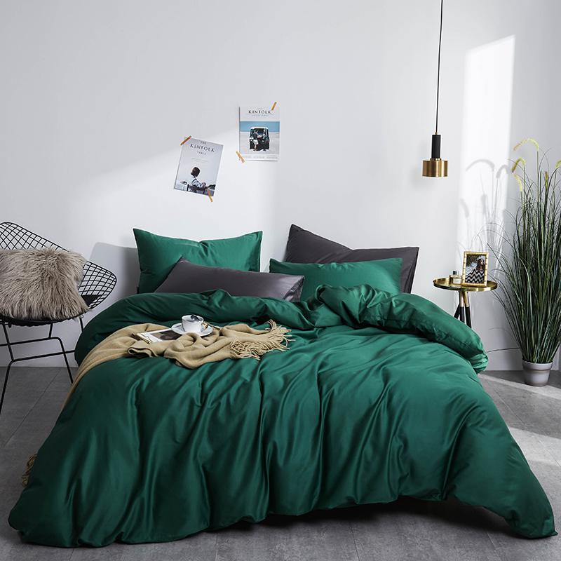 Conjunto De Cama Simples 100% Algodão Verde