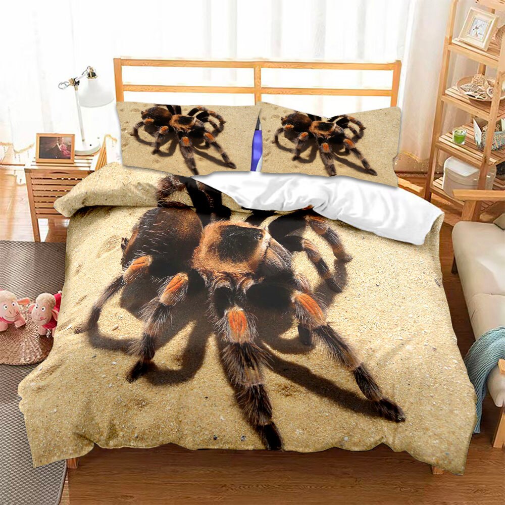 Aranha Na Capa De Edredom De Praia