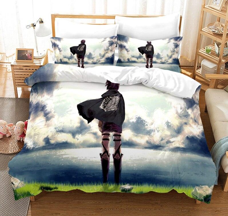 Capa De Edredom Ataque Em Titã Eren De Frente Para A Água