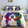 Capa De Edredon Branca Bernese Mountain Dog Multicolorida