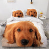 Capa De Edredom Golden Retriever Branca