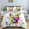 Capa De Edredom Branca Yorkshire Terrier Multicolorida