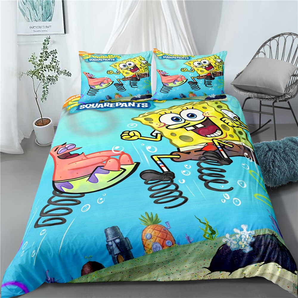 Capa De Edredom Bob Esponja E Patrick Jump