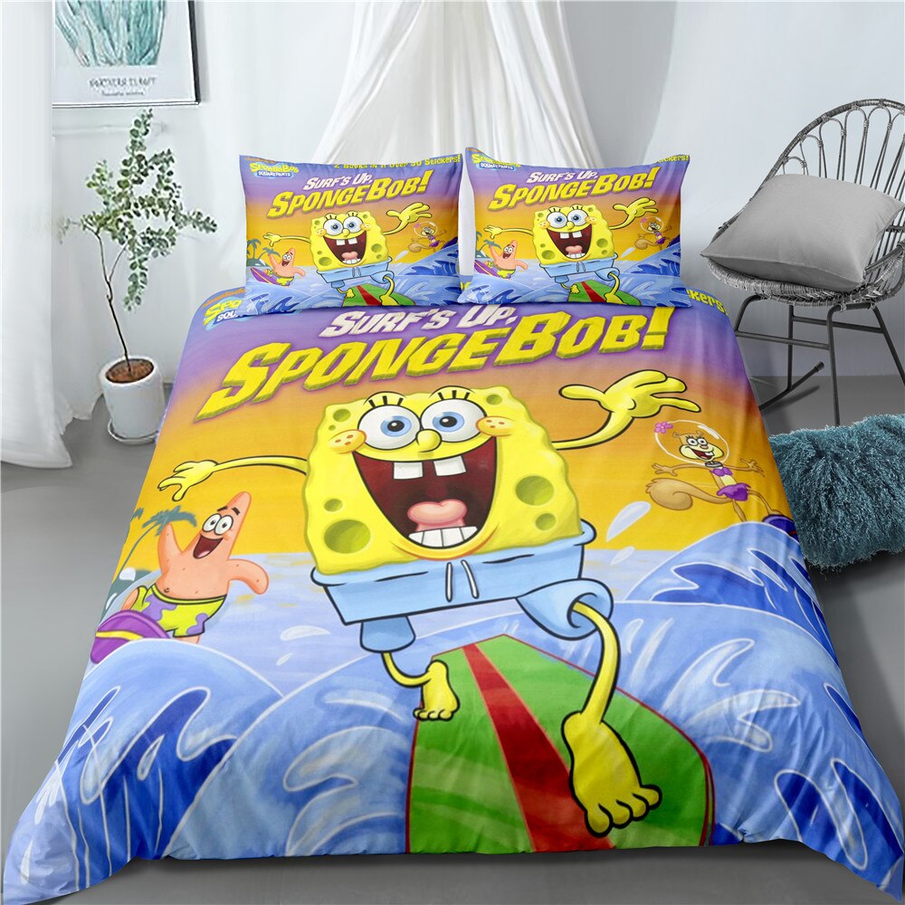 Capa De Edredom Bob Esponja Surfando
