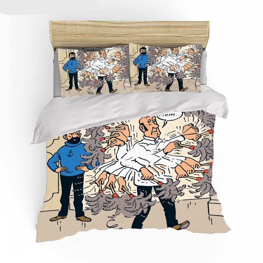 Capa De Edredom Capitão Haddock E Nestor