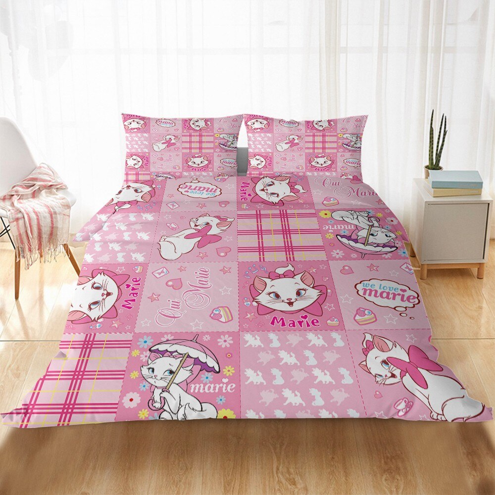 Capa De Edredom Com Quadrados Rosa The Aristocats Marie
