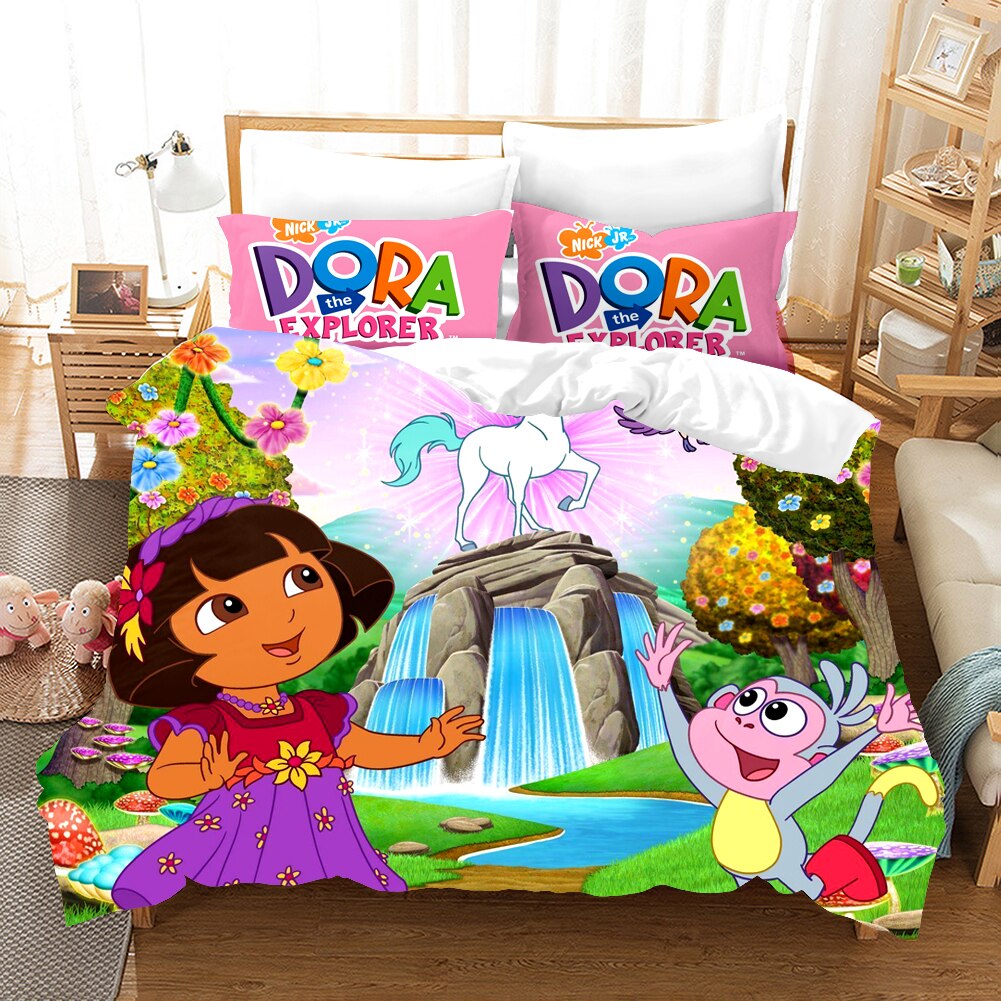 Capa De Edredom Dora A Aventureira E O Unicórnio