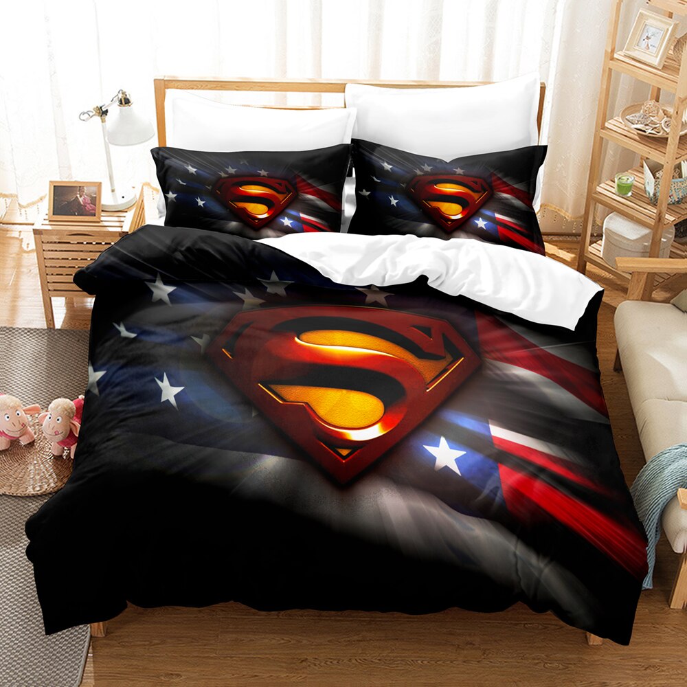 Capa De Edredom Superman Eua Bandeira