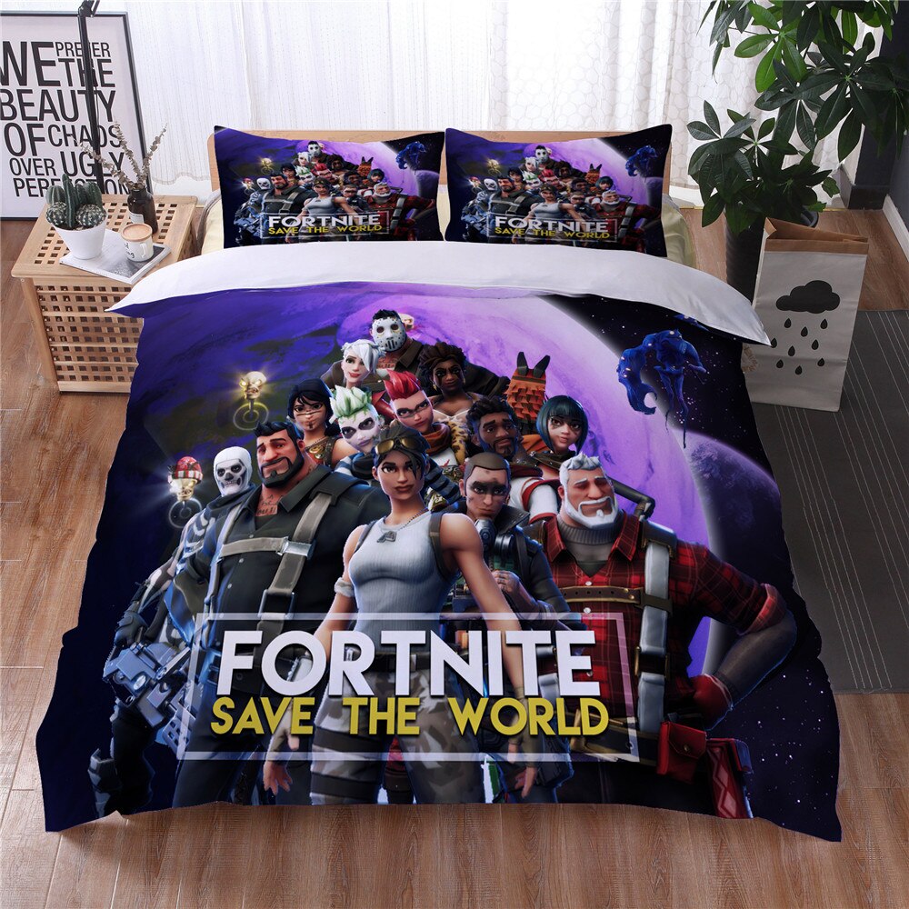 Capa De Edredom Salve O Mundo Fortnite
