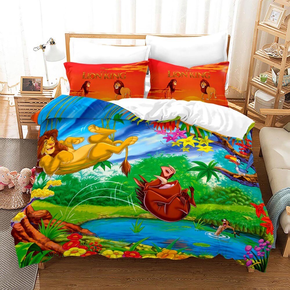Capa De Edredom O Rei Leão Simba E O Lago Dos Amigos
