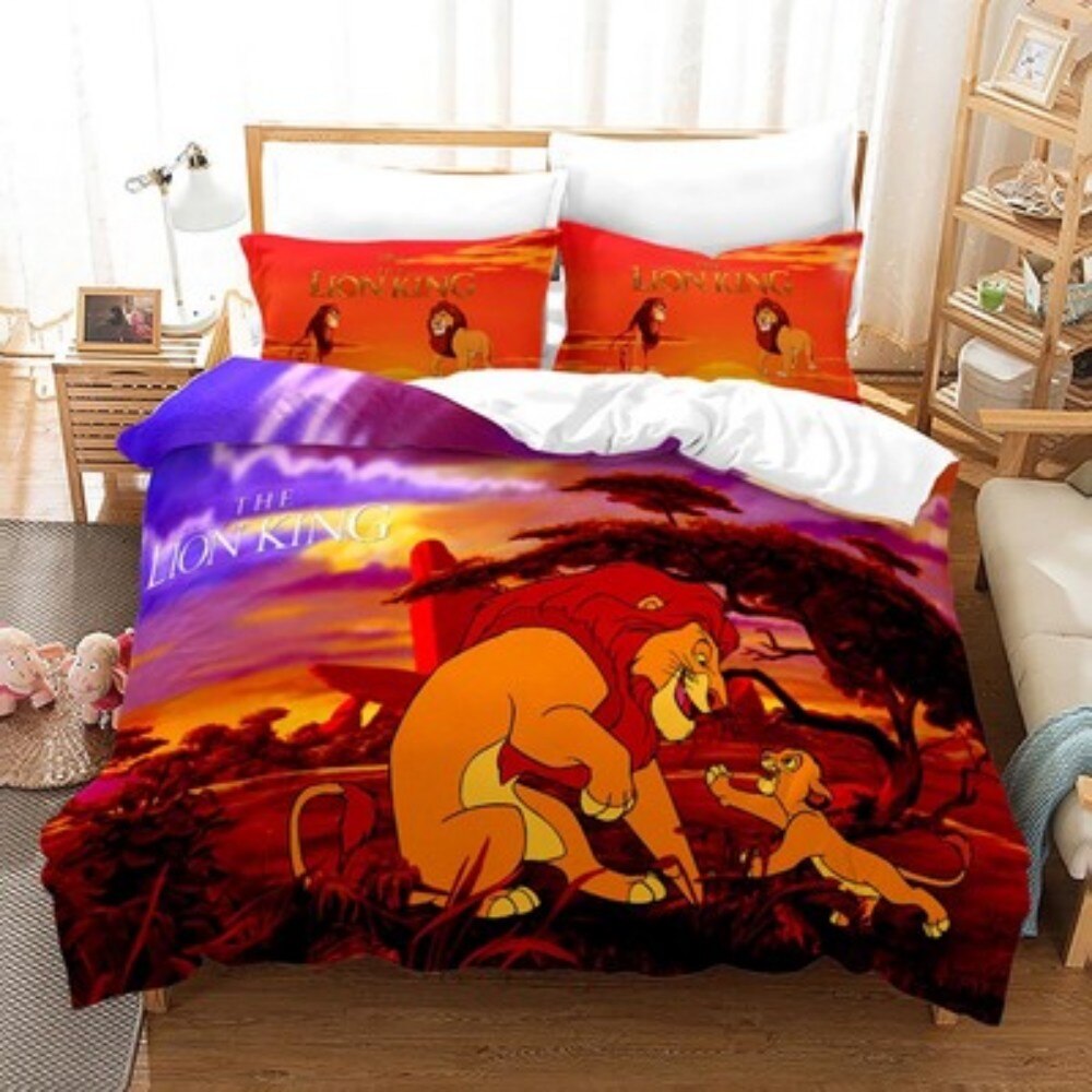 Capa De Edredom O Rei Leão Simba Brinca Com Mufasa