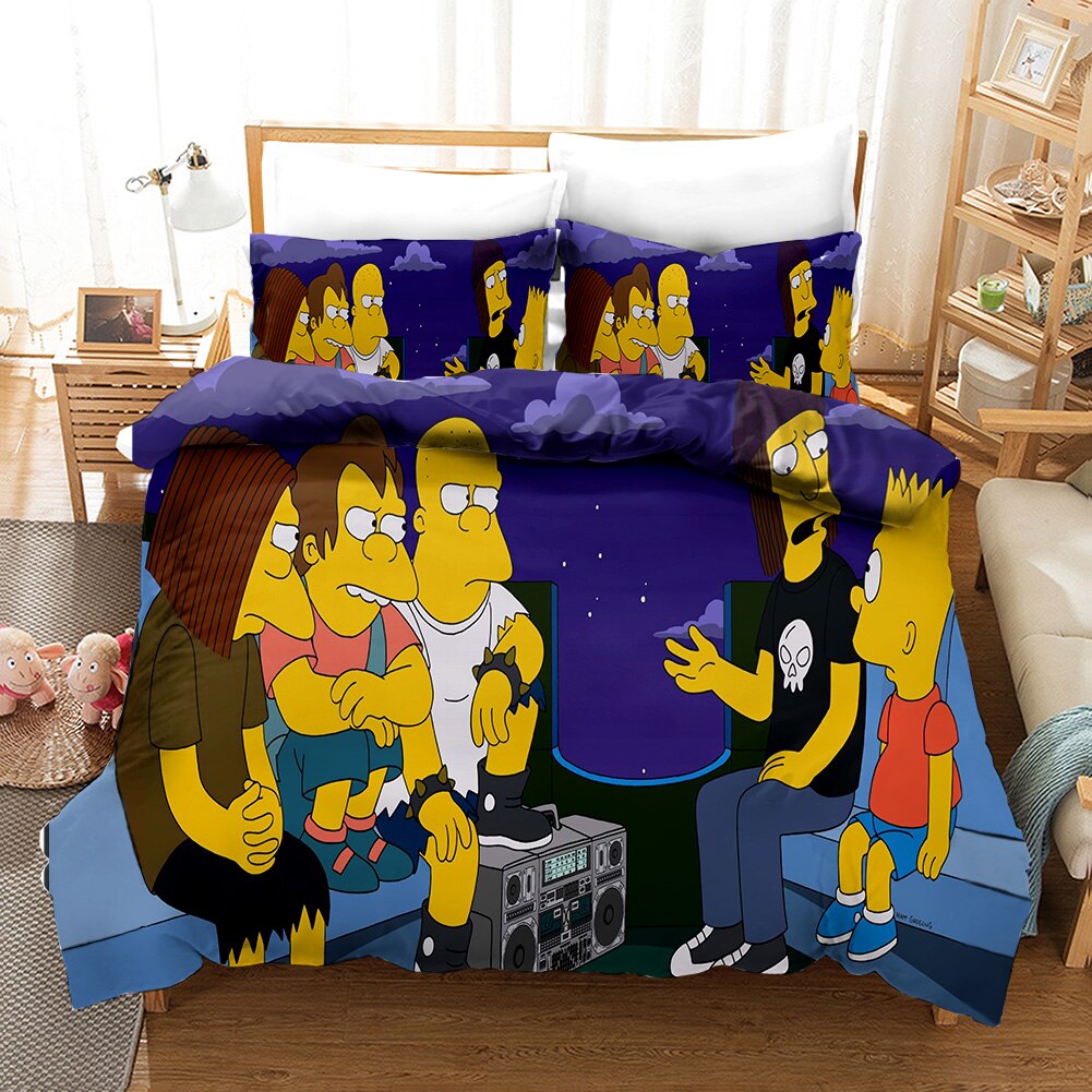 Capa De Edredon Os Simpsons Bart E Amigos