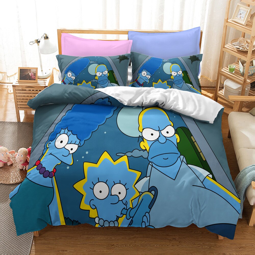 Capa De Edredon Simpsons Azul